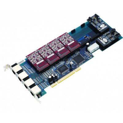 Mặt trước Card giao tiếp 16 cổng PSTN AX1600P cắm khe cắm PCI