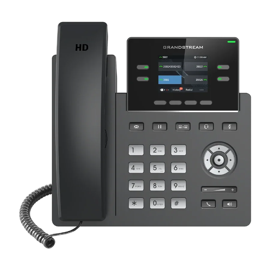 Điện thoại IP Grandstream GRP2612P (4 line, màn hình màu, PoE)