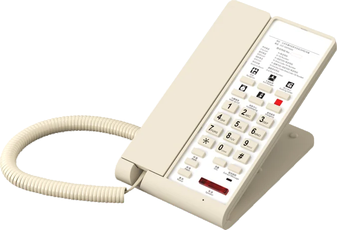 Điện thoại khách sạn analog SN-0018 màu kem
