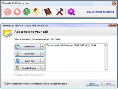 Mặt trước Phần mềm ghi âm Skype