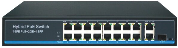 Mặt trước Switch 16 cổng PoE S2600P-16F-2G-1S