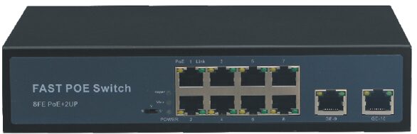 Mặt trước Switch 8 cổng PoE S1200P-8F-2F