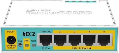 Mặt trước Router Microtik RB750UPr2 - 5 cổng mạng 10/100 cấp PoE out