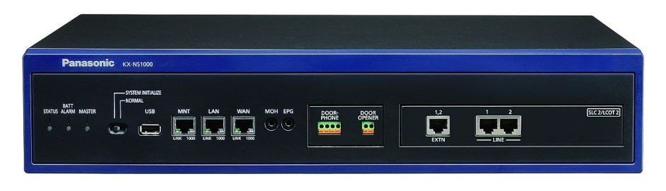 Mặt trước Tổng đài Panasonic KX-NS1000 - 16 đường vào PSTN và 100 license máy lẻ IP
