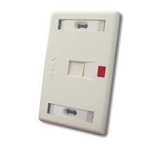 Mặt trước Wallplate 1 lỗ bao gồm mặt đế nhân điện thoại hoặc nhân mạng