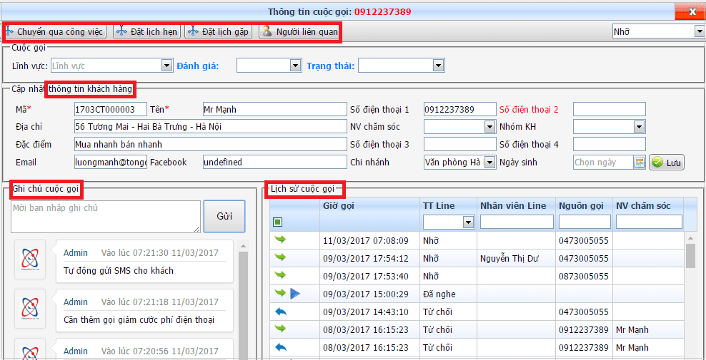 Phần mềm chăm sóc khách hàng