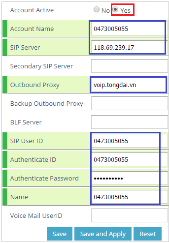 Kết nối số IP 1