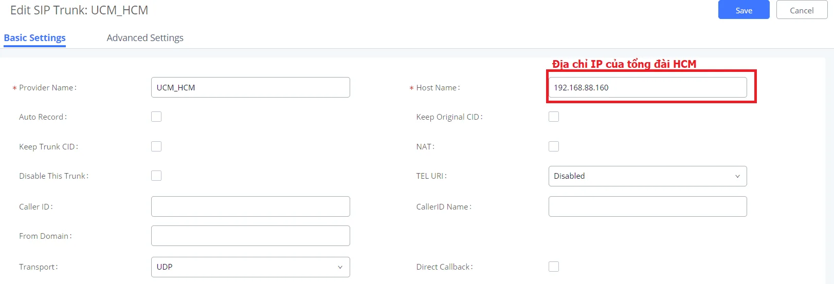 Video hướng dẫn kết nối 2 tổng đài IP Grandstream 16 Video hướng dẫn kết nối 2 tổng đài IP Grandstream