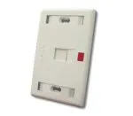 Bộ wall plate 1 lỗ bao gồm mặt 1 lỗ - đế - hạt mạng hoặc điện thoại