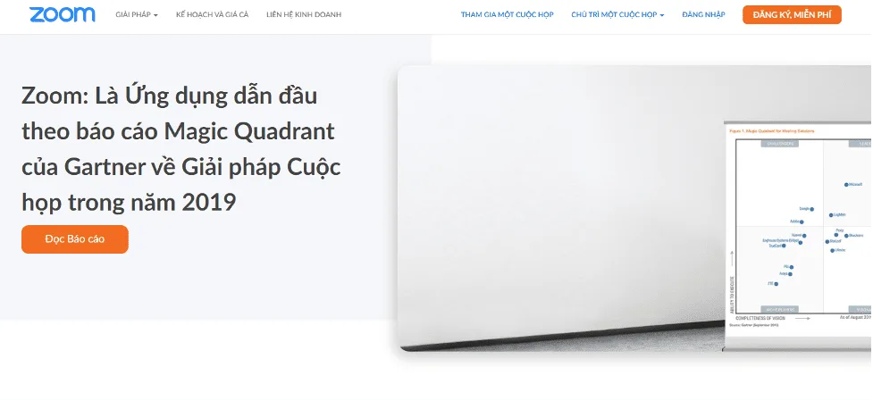 Màn hình giao diện chính của Zoom.