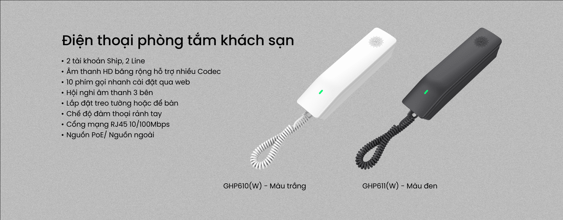 Điện thoại khách sạn GHP610W - Wifi