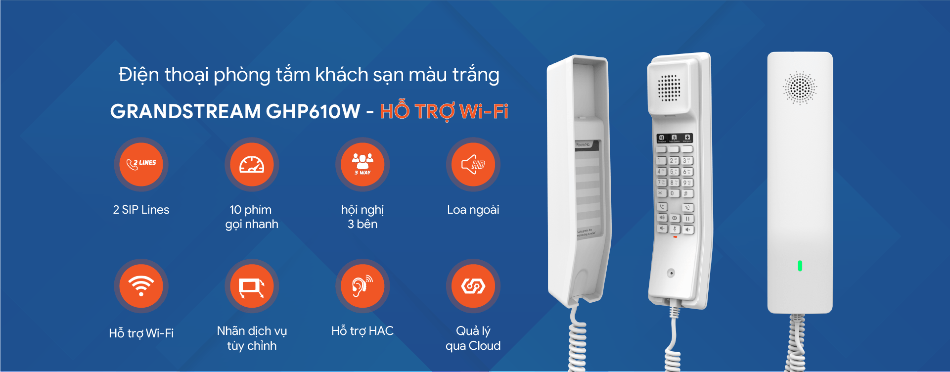 Điện thoại khách sạn GHP610W - Wifi