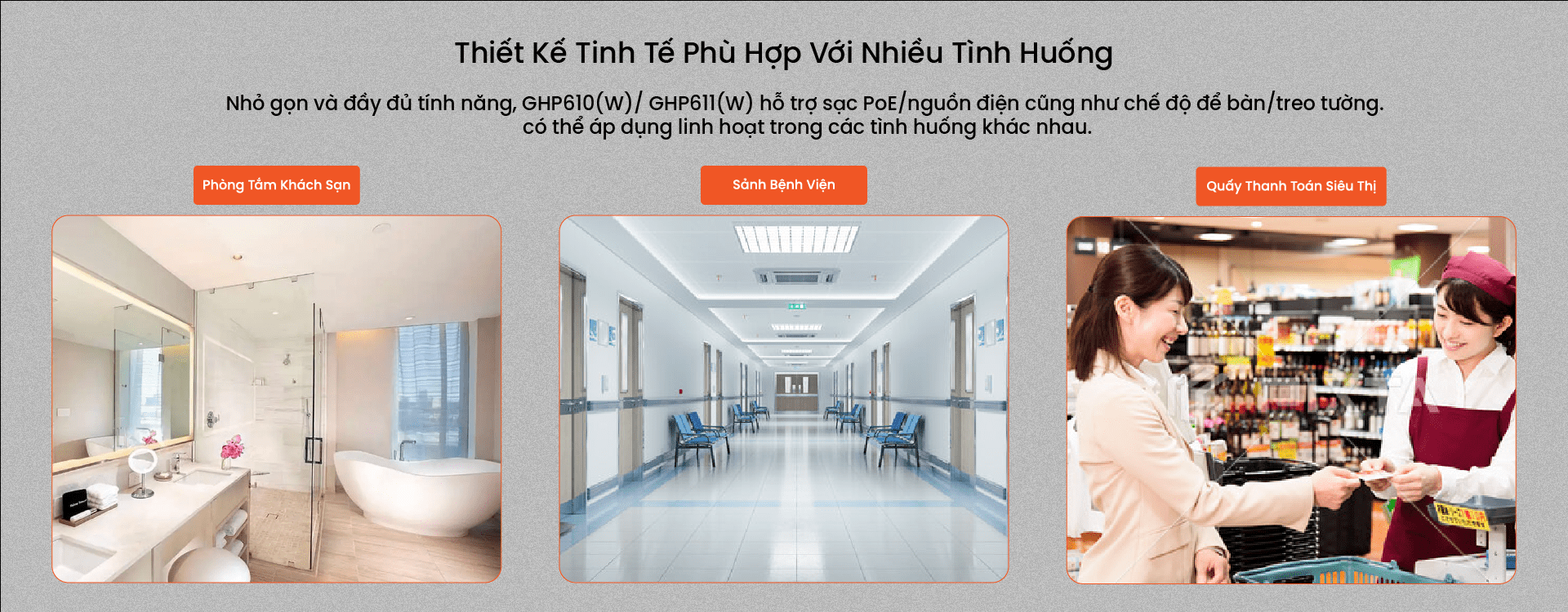 Điện thoại khách sạn GHP611 - PoE