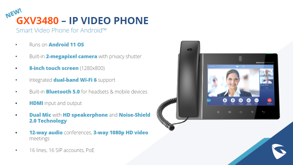 Điện thoại IP Video GXV3480