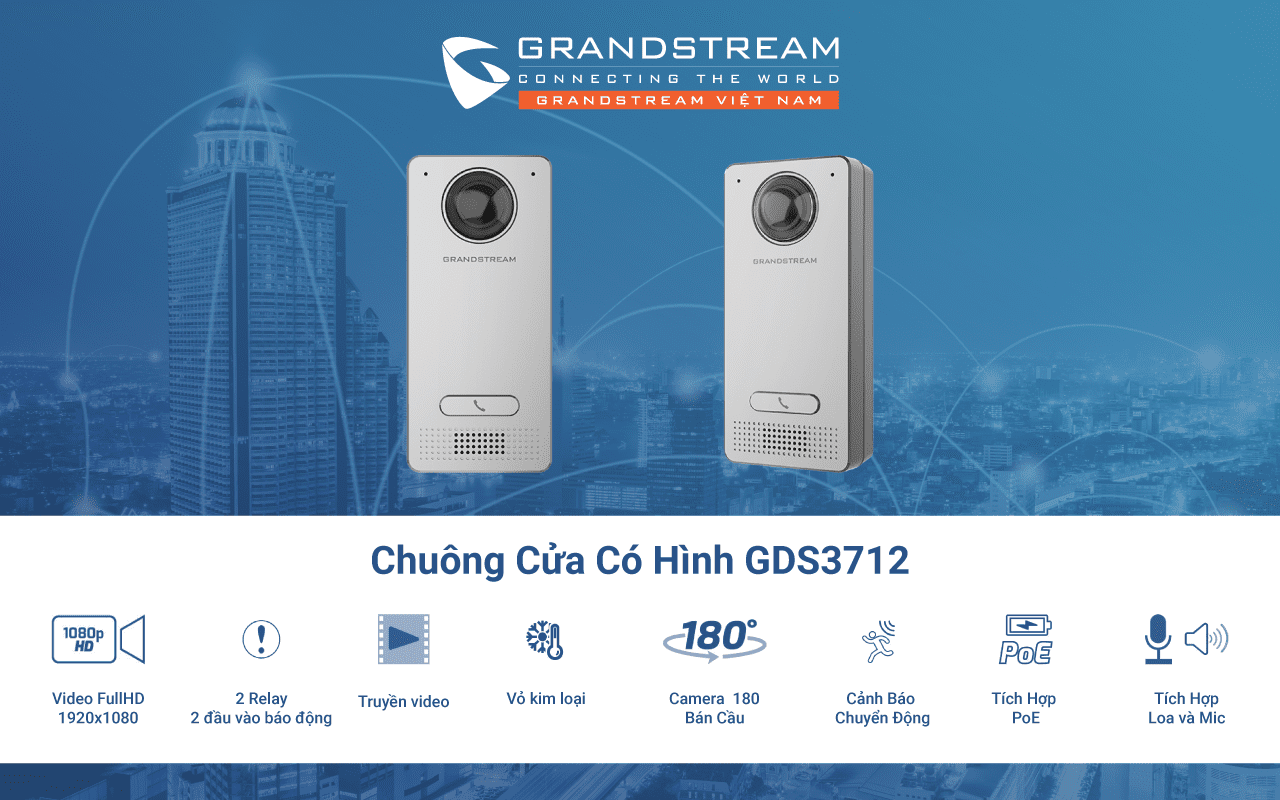 Chuông Cửa có Camera Grandstream GDS3712