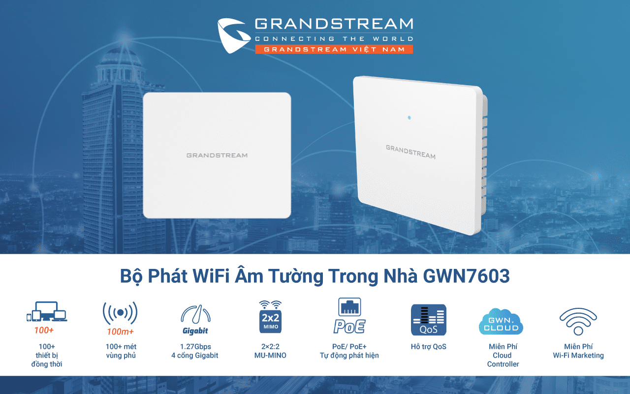 Bộ phát Wi-Fi GrandStream GWN7603