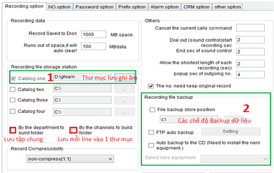 Lưu trữ file ghi âm điện thoại