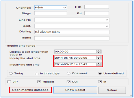 Tìm kiếm file ghi âm điện thoại